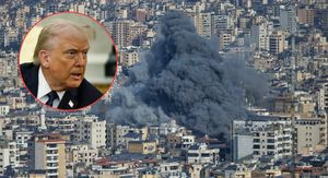 Donald Trump i eksplozija u Iranu, ilustracija