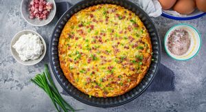Quiche na podlozi od griza i sira