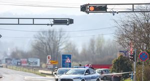 Policija na mjestu prometne nesreće u Samoboru