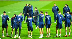 Zlatko Dalić na treningu Vatrenih