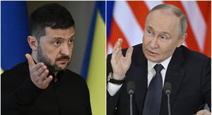 Ukrajinski predsjednik Volodimir Zelenski i ruski predsjednik Vladimir Putin
