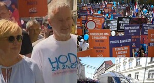 Marko Perković Thompson i Željka Markić na Hodu za život/Policija u pratni/Povorka Hoda za život