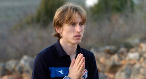 Luka Modrić u Međugorju za vrijeme priprema Dinama u Hercegovini