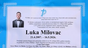 Osmrtnica Luke Milovca