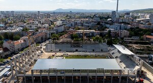 Pogled iz zraka na radove na novom stadionu u Kranjčevićevoj