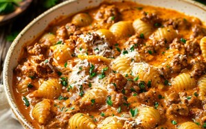 Tjestenina u umaku od mljevenog mesa