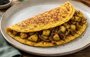 Omlet punjen krumpirom i lukom