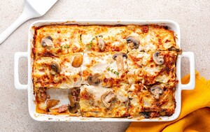 Lazanje s gljivama i špinatom