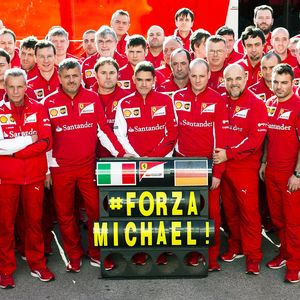 Ferrarijeva poruka podrške za Schumachera (Foto: AFP)
