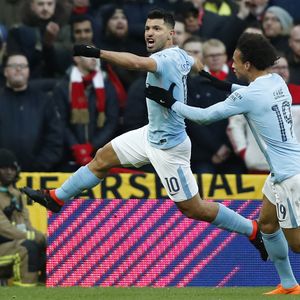Sergio Aguero i Leroy Sane (Foto: AFP)