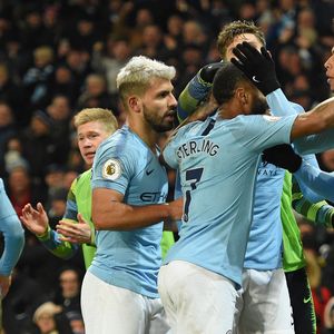 Leroy Sane slavi pobjedu sa suigračima iz Manchester Cityja