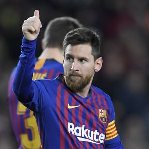Lionel Messi slavi pogodak (Foto: AFP)