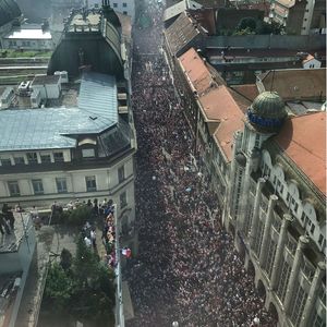 Ilica prepuna ljudi na dočeku nogometaša