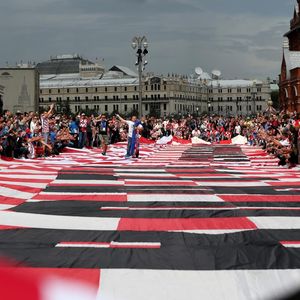 Hrvatska zastava u Moskvi (Photo: Igor Kralj/PIXSELL)