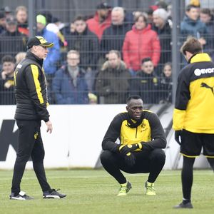 Usain Bolt na treningu Borussije Dortmund (Foto: AFP)