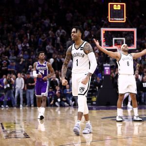 D\'Angelo Russell slavi pobjedu (Foto: AFP)