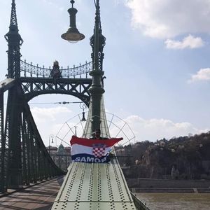 Hrvatski navijači u Budimpešti (Foto: Čitatelj)