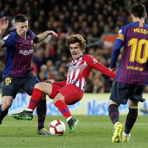 Antoine Griezmann, Clement Lenglet i Lionel Messi (Foto: AFP)