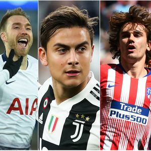 Eriksen, Dybala, Griezmann i Coutinho (Foto: AFP)
