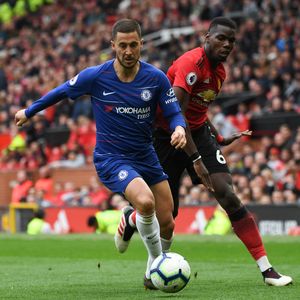 Eden Hazard i Paul Pogba (Foto: AFP)