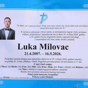 Danas je Lukin sprovod, ograniziran i prosvjed