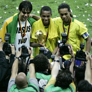 Kaka, Robinho i Ronaldinho (Foto: AFP)