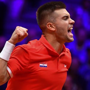 Borna Ćorić slavi pobjedu (Foto: AFP)