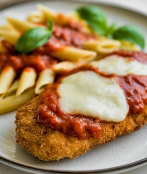 Pohano meso zapečeno s umakom od rajčice i sirom