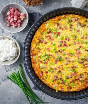 Quiche na podlozi od griza i sira