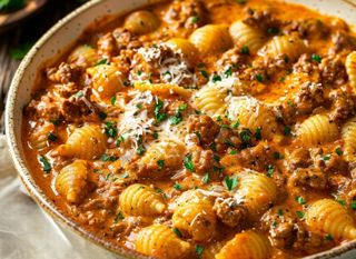 Tjestenina u umaku od mljevenog mesa