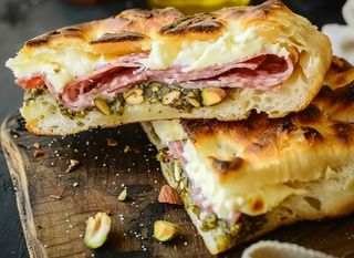 Ilustracija sendviča od focaccije