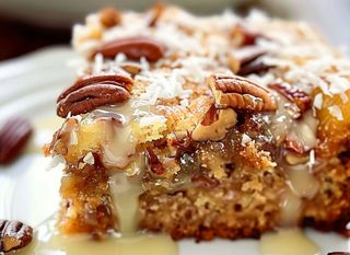 Sočan kolač s ananasom, kokosom i pekan orasima