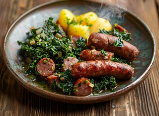 Grünkohl und pinkel