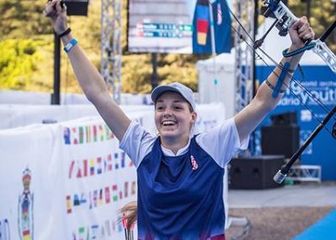 Amanda Mlinarić slavi naslov prvakinje svijeta (Screenshot World Archery)