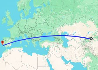 Udaljenost između Lisabona i Kairata