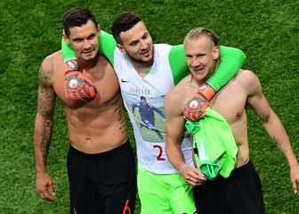 Dejan Lovren, Danijel Subašić i Domagoj Vida