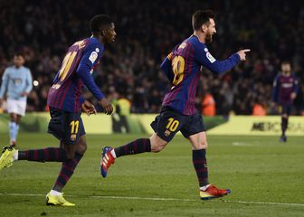 Dembele i Messi (Foto: AFP)