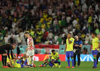 Brazilski igrači i navijači tuguju nakon poraza od Hrvatske