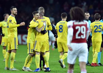 BATE Borisov slavi pogodak protiv Arsenala (Foto: AFP)