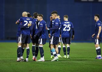 Igrači Dinama slave gol