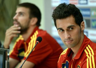 Gerard Pique i Alvaro Arbeloa u dresu španjolske reprezentacije