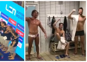 Hrvatski vaterpolisti slave broncu (Screen shot Facebook)