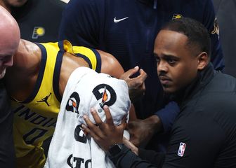 Tyrese Haliburton nakon ozljede u sedmoj utakmici NBA finala