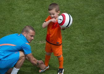Wesley Sneijder i tada petogodišnji Jessey