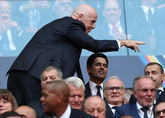 Infantino, Al-Khelaifi, Čeferin
