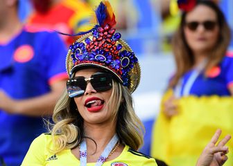 Kolumbijska navijačica (Foto: AFP)