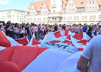 Hrvatski navijači u Leipzigu