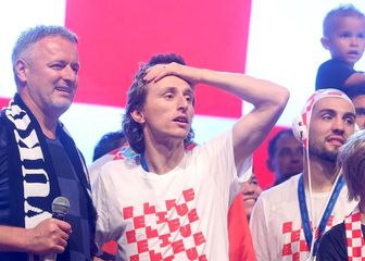 Marko Perković Thompson i Luka Modrić 2018. godine