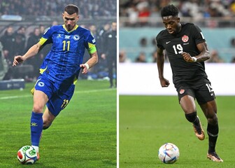Edin Džeko i Alphonso Davies