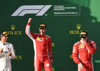 Sebastian Vettel slavi pobjedu (Foto: AFP)